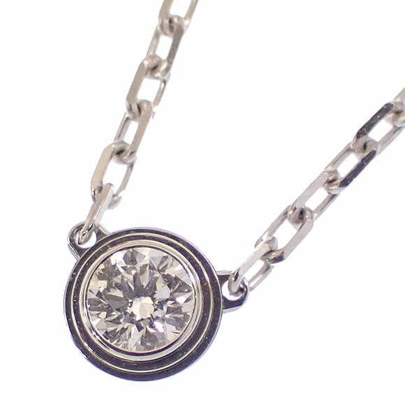 CARTIER 18k Silver Diamond Necklace - Picture 1 of 7